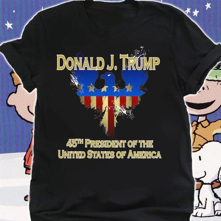 Donald J. Trump 45th President of the USA Eagle Splatter T-Shirt