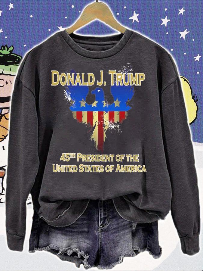 Donald J. Trump 45th President of the USA Eagle Splatter T-Shirt