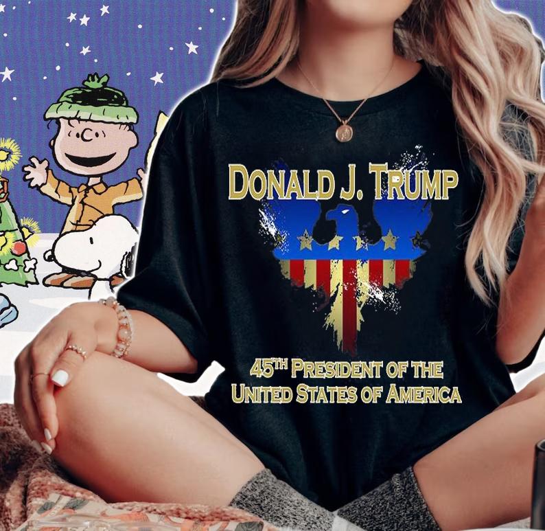 Donald J. Trump 45th President of the USA Eagle Splatter T-Shirt
