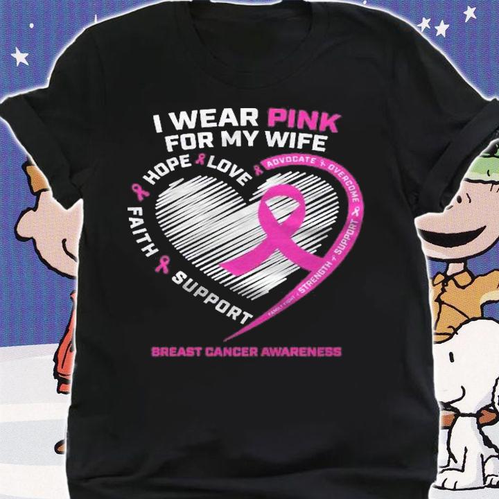 Gifts Men I Wear Pink For My Wife Breast Cancer Awareness Shirt