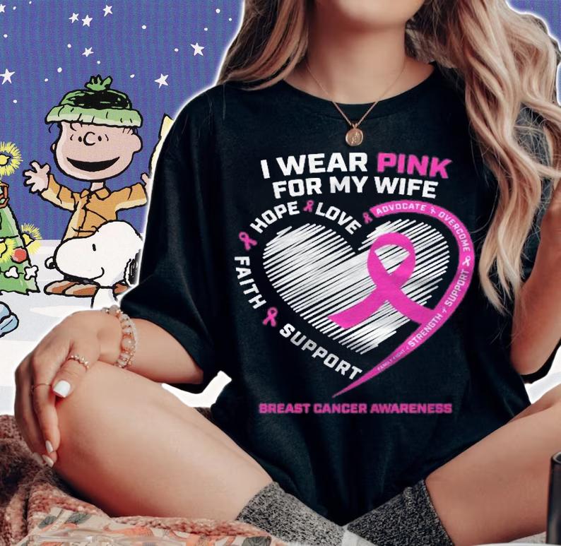 Gifts Men I Wear Pink For My Wife Breast Cancer Awareness Shirt