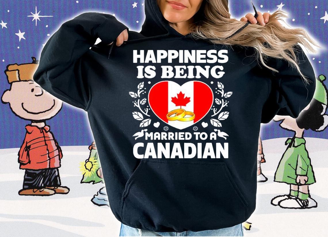Happiness Is Being Married To A Canadian Wife Husband T-Shirt