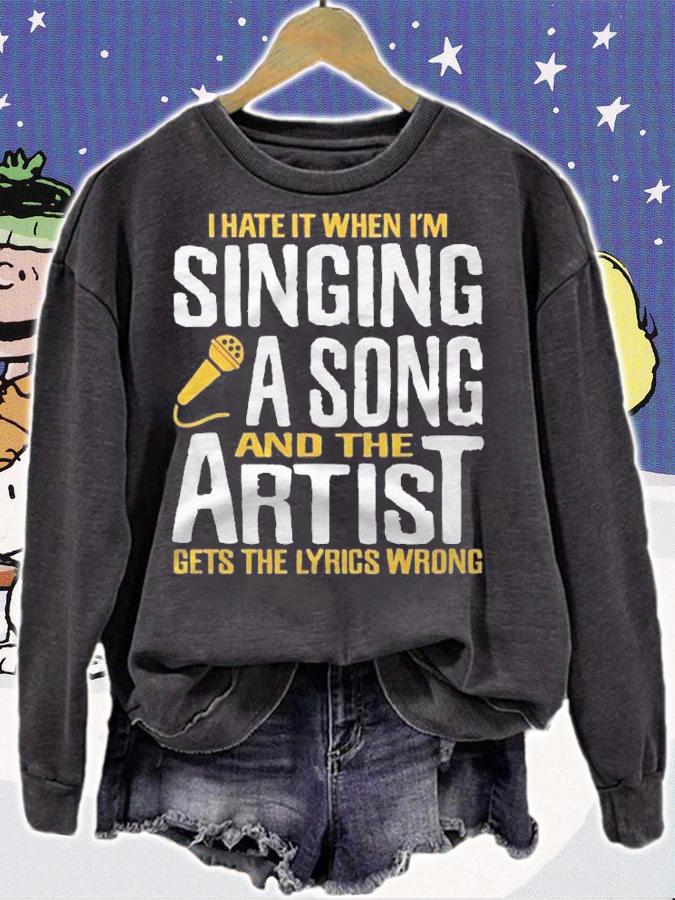 Singer Shirts Wrong Lyrics Artist Funny Tees Men Women Kids Shirt sweatshirt