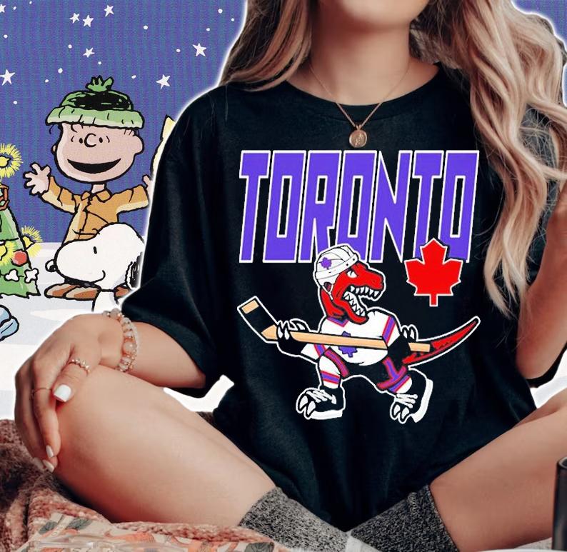 Toronto Raptors X Maple Leafs NBA X NHL Mash-Up T-Shirt woman shirt