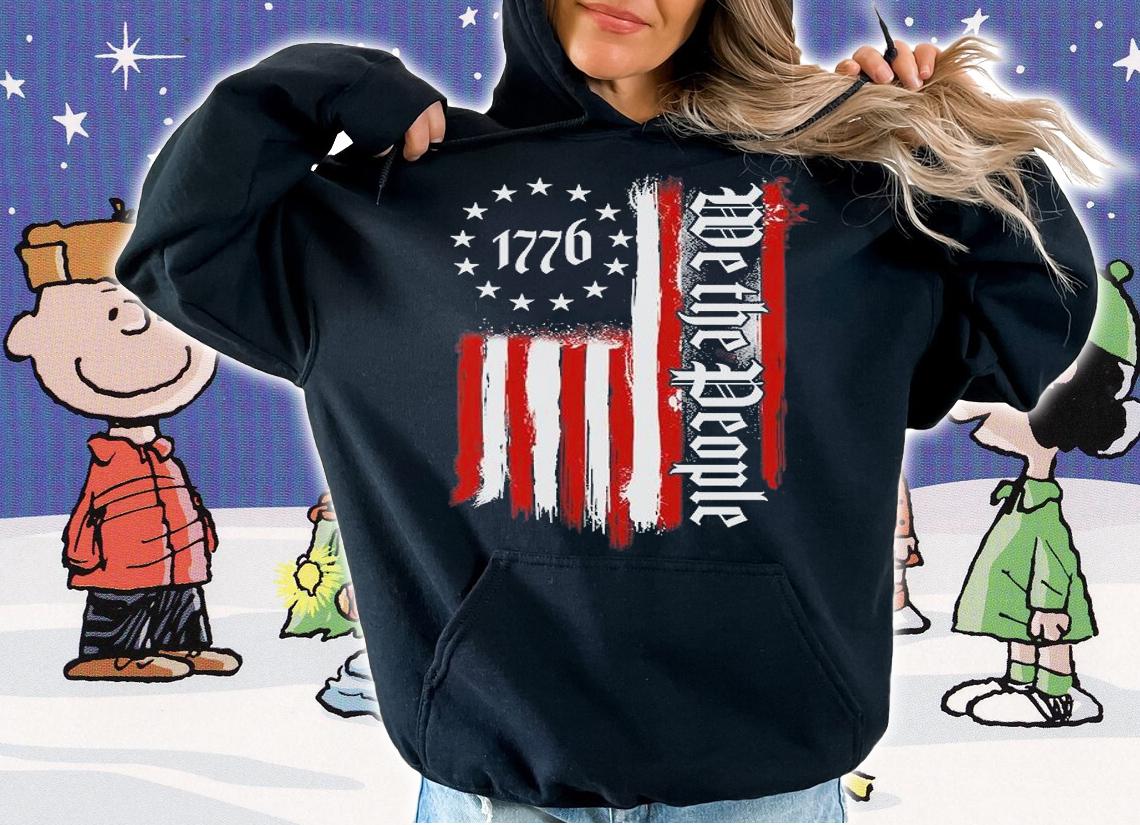 We The People 1776 Distressed USA American Flag T-Shirt