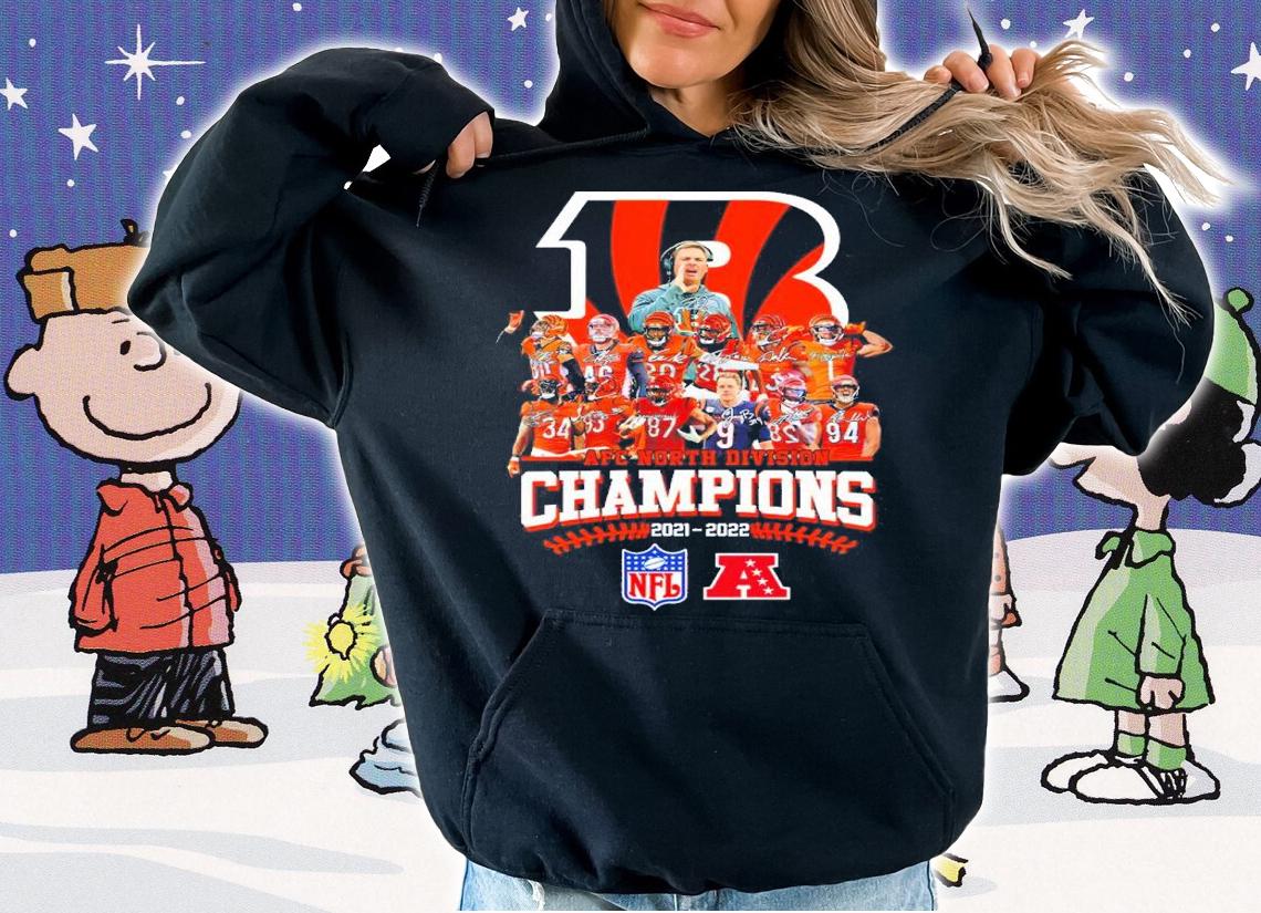 Cincinnati Bengals 2021-2022 AFC North Division Champions Signatures Shirt