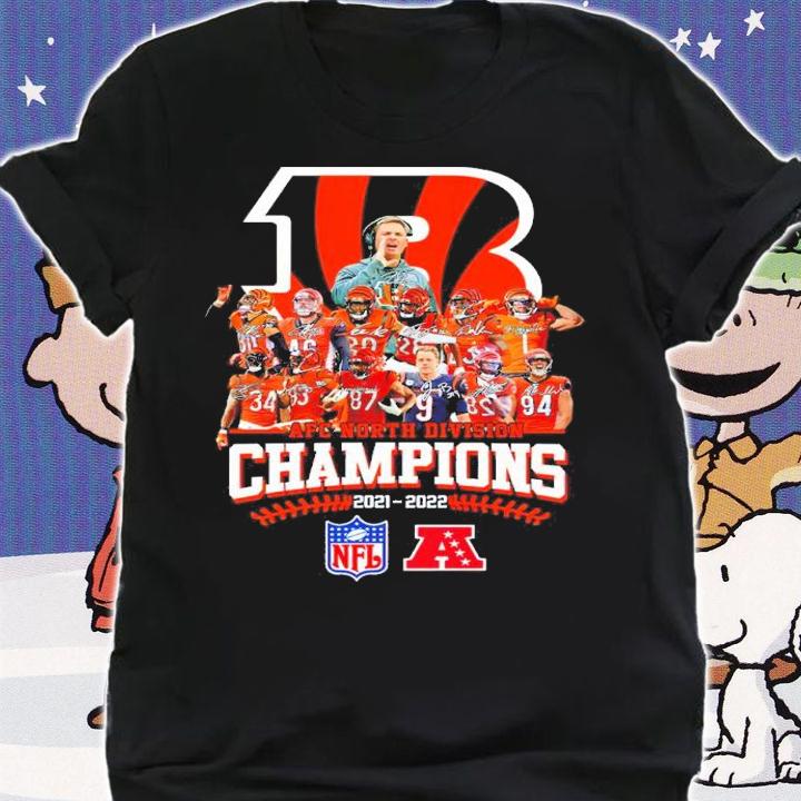 Cincinnati Bengals 2021-2022 AFC North Division Champions Signatures Shirt