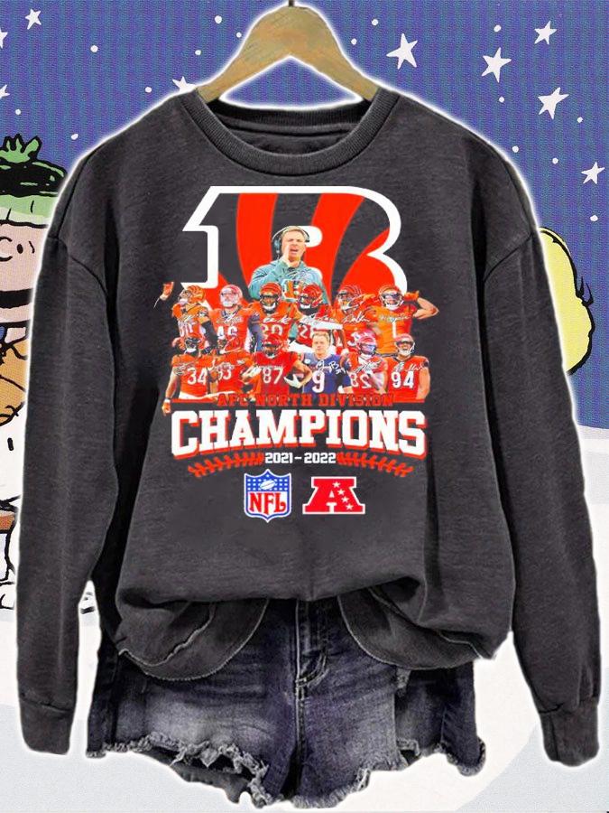 Cincinnati Bengals 2021-2022 AFC North Division Champions Signatures Shirt