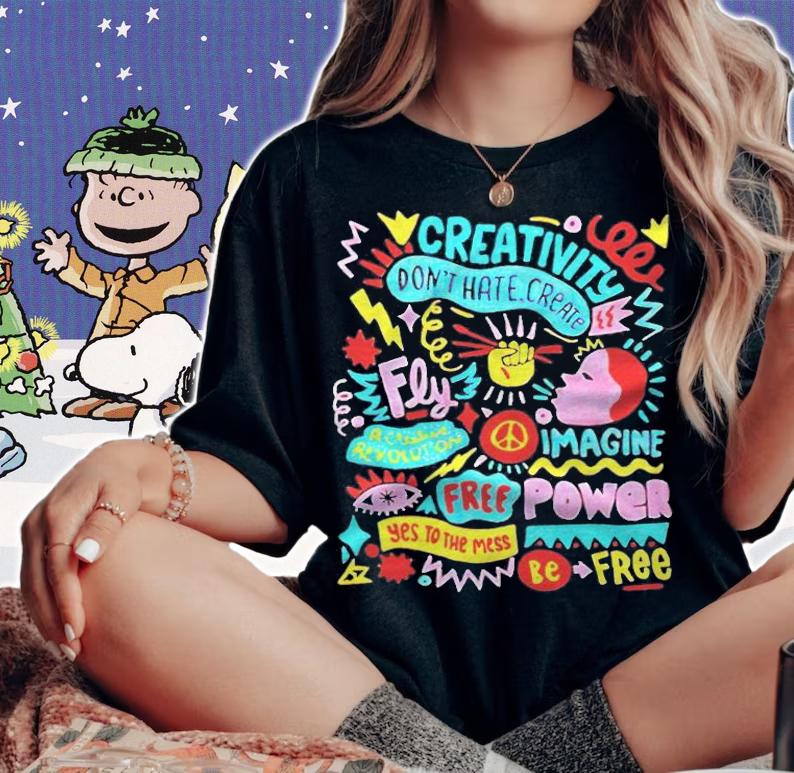Creativity don't hate create fly imagine T-shirt woman shirt