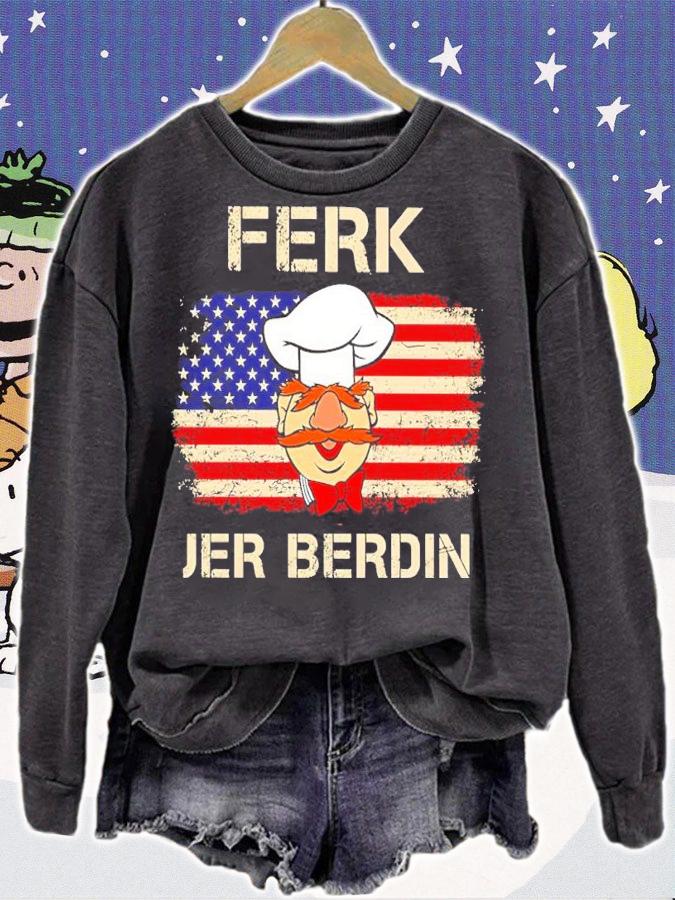 Ferk Jer Berdin American Flag Shirt