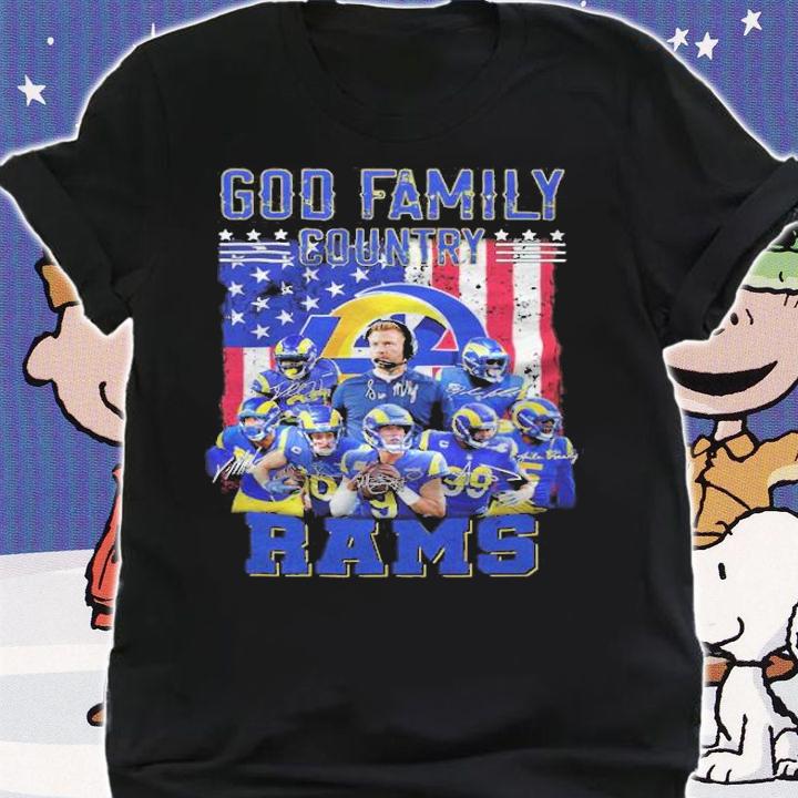God Family Country Los Angeles Rams Signatures Shirt shirt