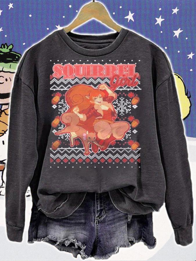 Marvel Squirrel Girl Vintage Ugly Christmas Sweater Shirt