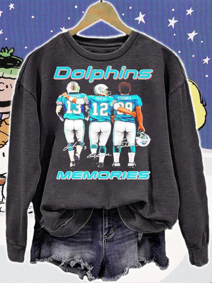 Miami Dolphins Dan Marino Bob Griese And Larry Csonka Memories Signatures Shirt sweatshirt