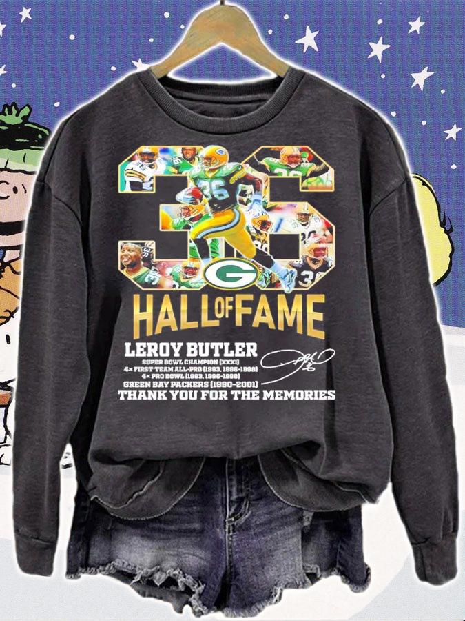 NFL Hall Of Fame Leroy Butler 36 Signatures Thank You For The Memories Shirt sweatshirt