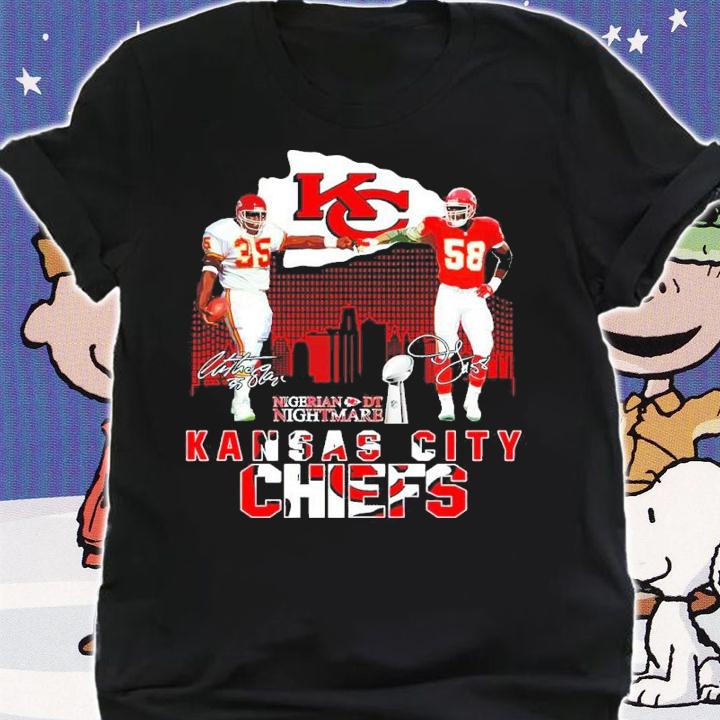 Nigerian DT Nightmare Chiefs Charvarius Ward Vs Derrick Thomas Kansas City Chiefs Signatures Shirt shirt