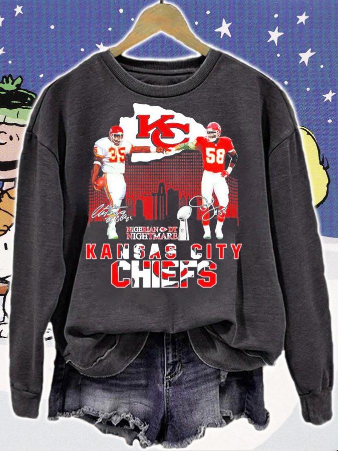 Nigerian DT Nightmare Chiefs Charvarius Ward Vs Derrick Thomas Kansas City Chiefs Signatures Shirt sweatshirt