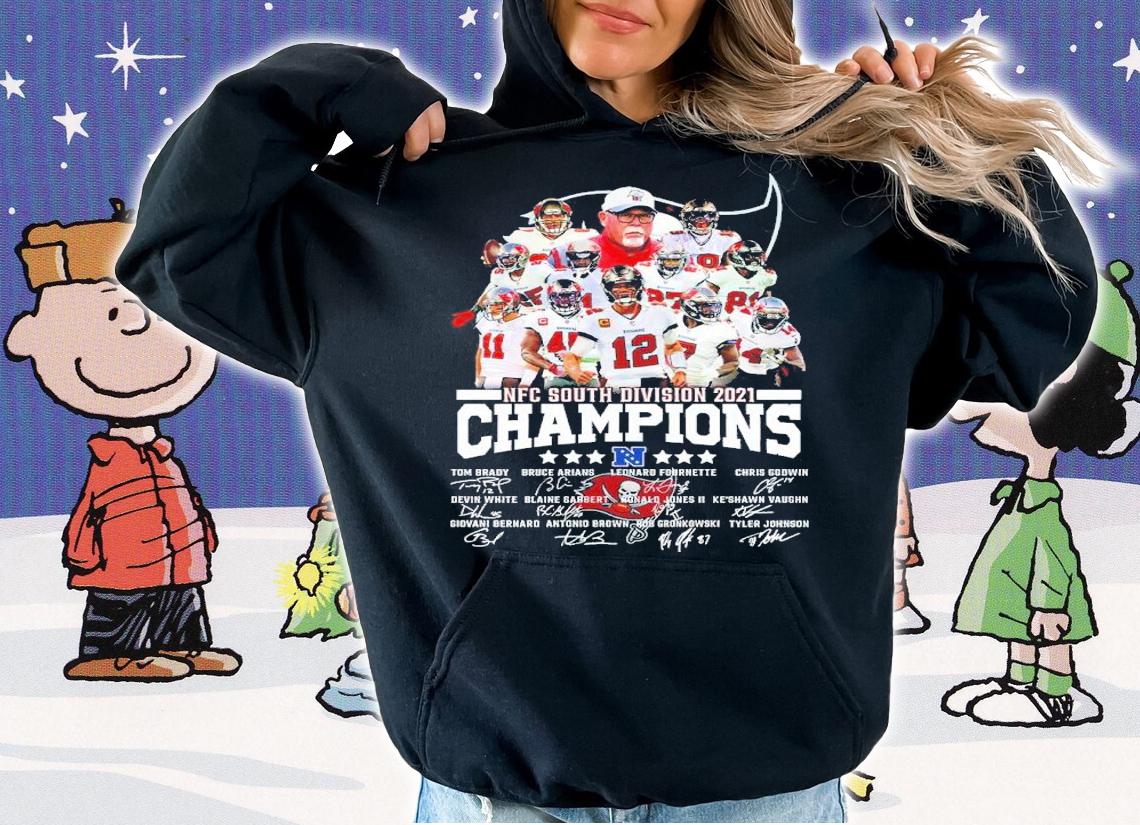 Tampa Bay Buccaneers NFC South Division 2021 Champions Signatures Shirt hoodie