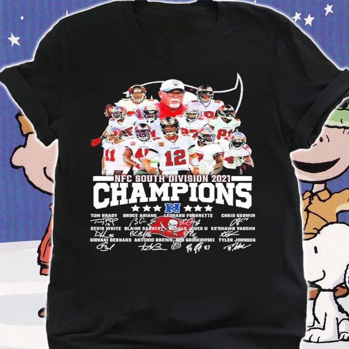 Tampa Bay Buccaneers NFC South Division 2021 Champions Signatures Shirt shirt