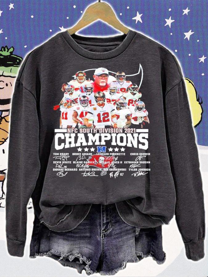 Tampa Bay Buccaneers NFC South Division 2021 Champions Signatures Shirt sweatshirt