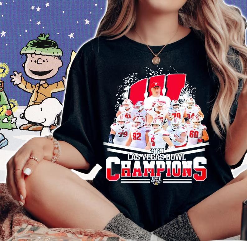 Wisconsin Badgers 2021 Las Vegas Bowl Champions Shirt woman shirt
