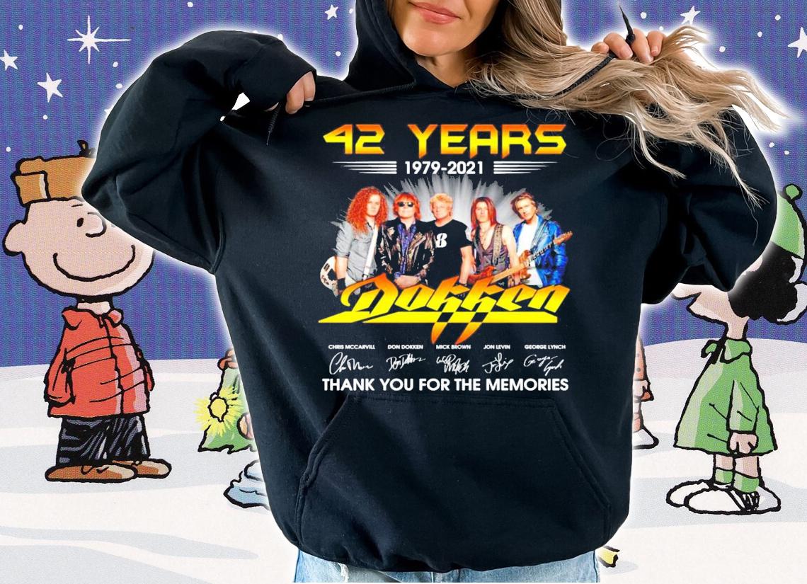 42 years 1979-2021 Dokken signatures shirt