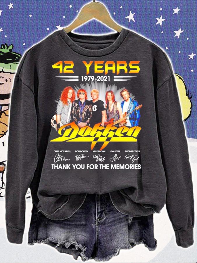 42 years 1979-2021 Dokken signatures shirt