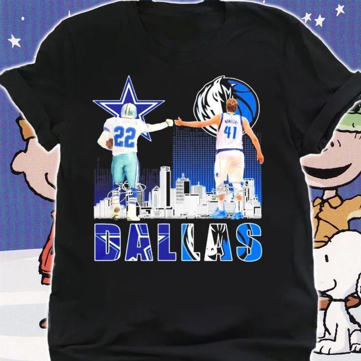 Dallas E Smith vs Dirk Nowitzki signatures shirt shirt