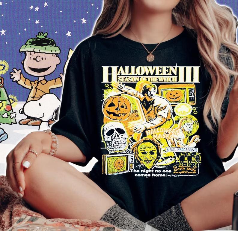 Halloween III season of the Witch Halloween Masks T-shirt woman shirt
