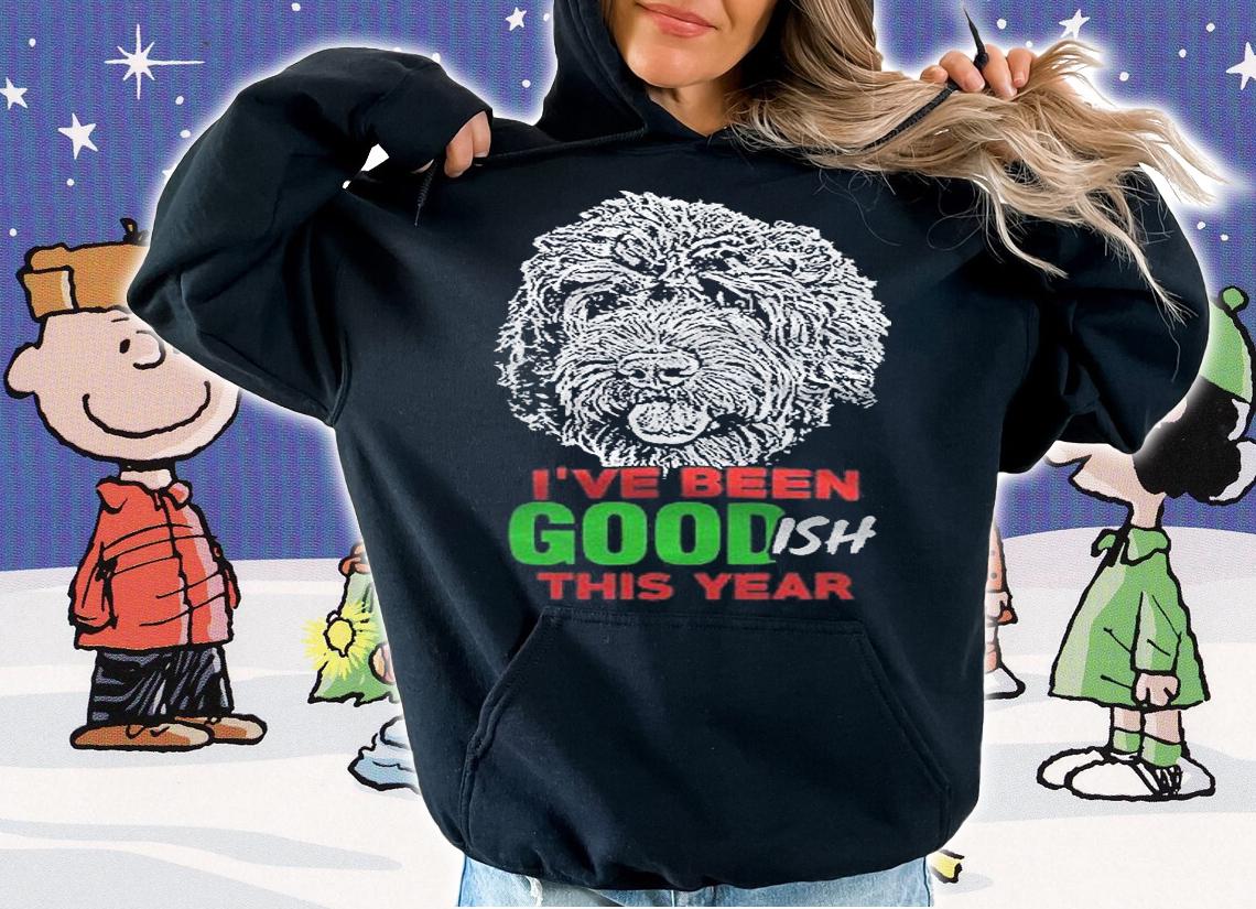 Ive Been Goodish Cute Labradoodle Christmas Shirt hoodie