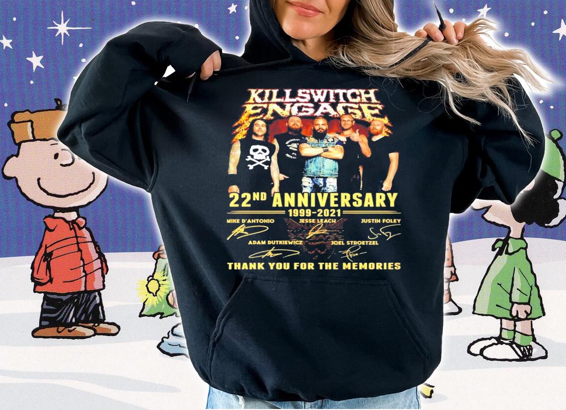 Killswitch Engage 22nd anniversary 1999-2021 signatures t-shirt hoodie
