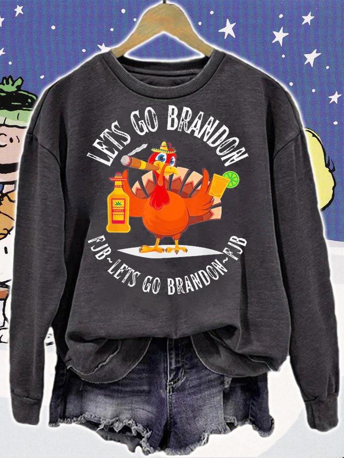 Lets Go Brandon Halloween Thanksgiving Foxtrot Juliet Bravo T-Shirt sweatshirt