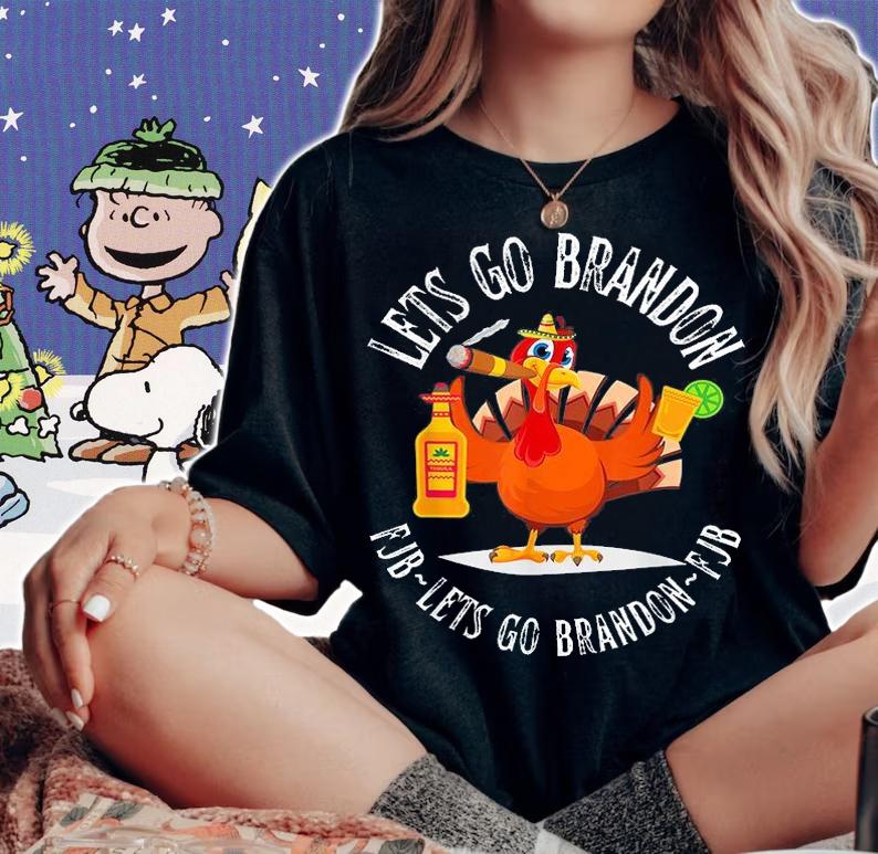 Lets Go Brandon Halloween Thanksgiving Foxtrot Juliet Bravo T-Shirt woman shirt