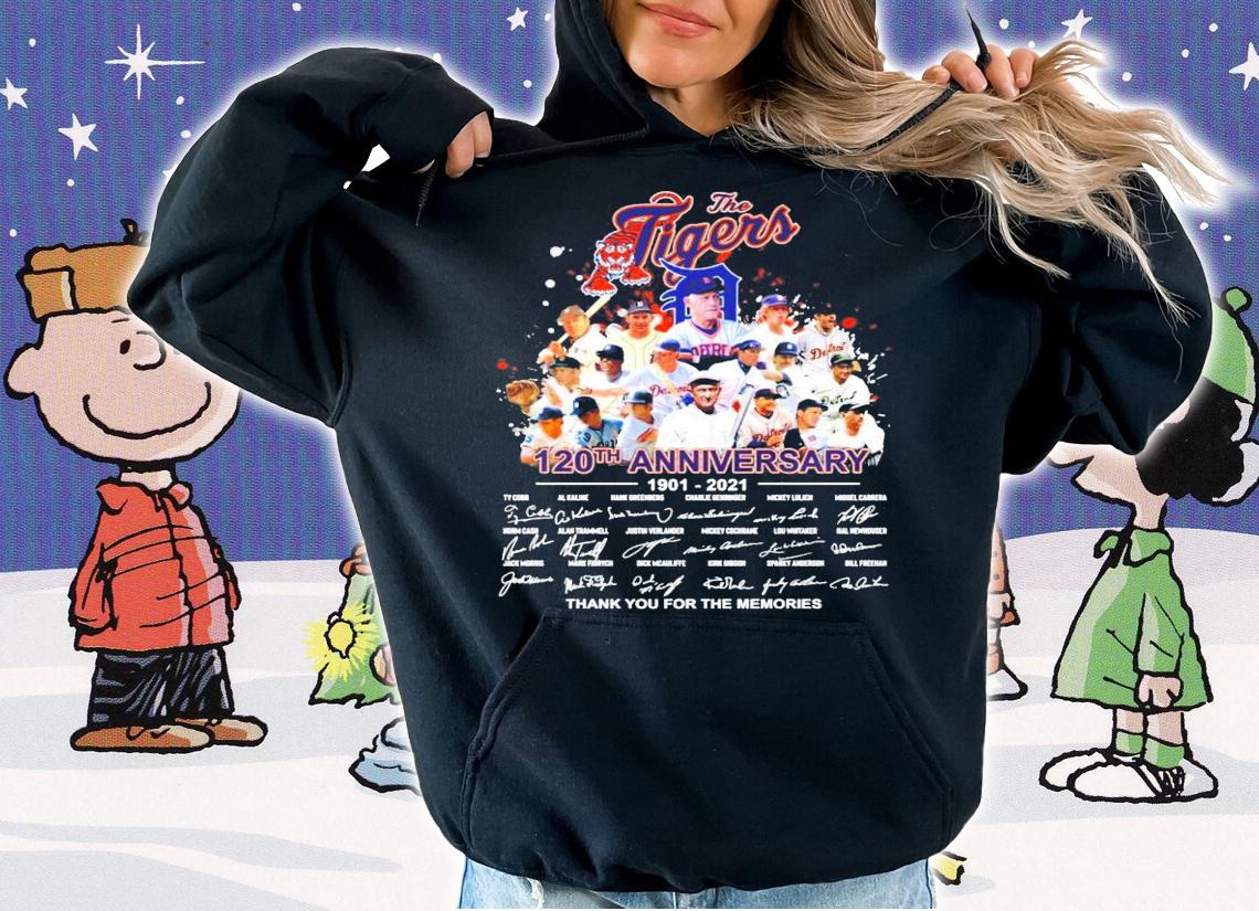 Official The Tigers 120th anniversary 1901-2021 signatures shirt hoodie