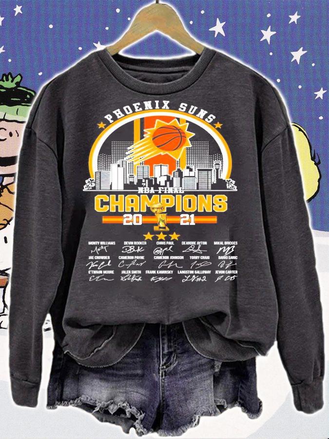 Phoenix Suns NBA Finals Champions 2021 Cup signature t-shirt sweatshirt