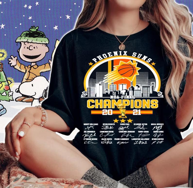 Phoenix Suns NBA Finals Champions 2021 Cup signature t-shirt woman shirt