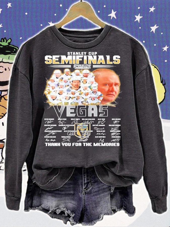 Stanley Cup Semifinals Vegas signatures thank you for the memories shirt sweatshirt