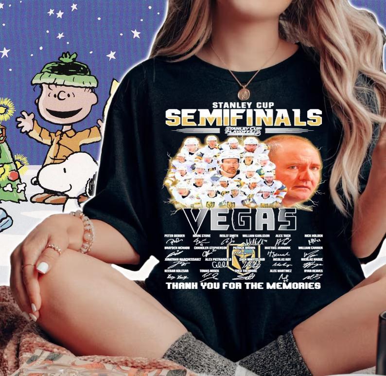 Stanley Cup Semifinals Vegas signatures thank you for the memories shirt woman shirt