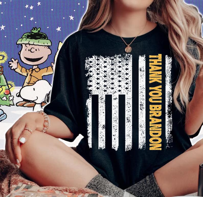 Thank You Brandon Shirt Vintage American Flag Distressed T-Shirt woman shirt