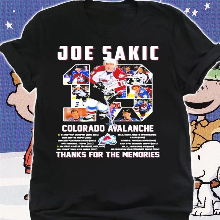 Joe sakic Colorado Avalanche thanks for the memories shirt shirt