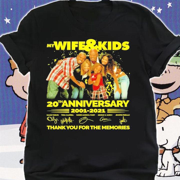 My Wife and Kids 20th anniversary 2001-2021 thank you for the memories shirt shirt