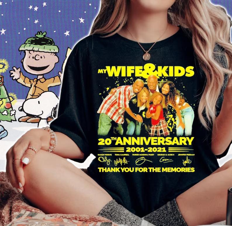 My Wife and Kids 20th anniversary 2001-2021 thank you for the memories shirt woman shirt