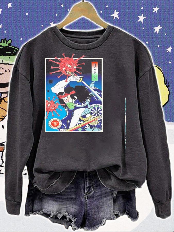 Samurai Vs Virus Demon Shirt.Jpg