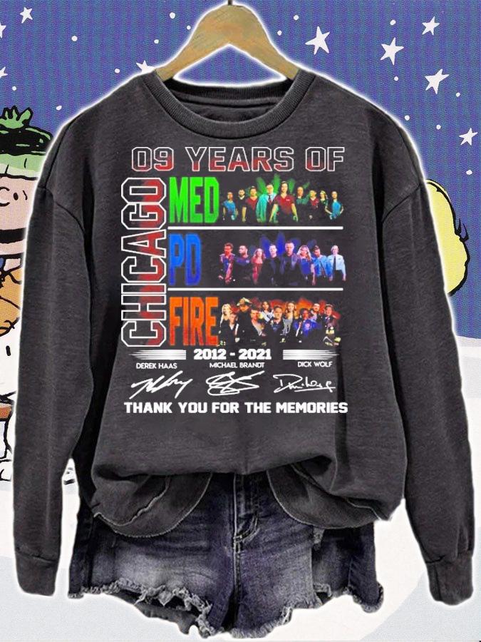 09 years of Chicago Med PD Fire thank you for the memories shirt sweatshirt