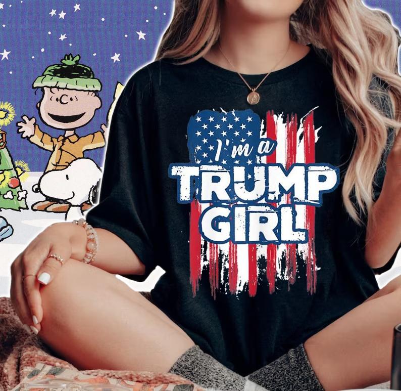 American Flag I'm a Trump girl shirt woman shirt
