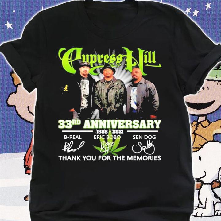 Cypress Hill 33rd anniversary 1988-2021 signatures shirt shirt