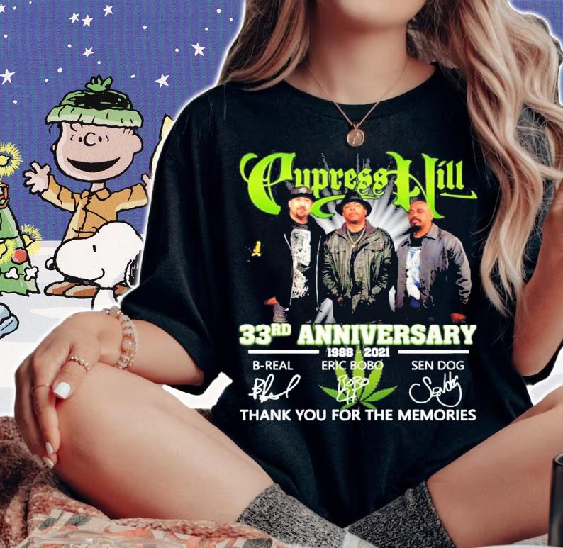 Cypress Hill 33rd anniversary 1988-2021 signatures shirt woman shirt