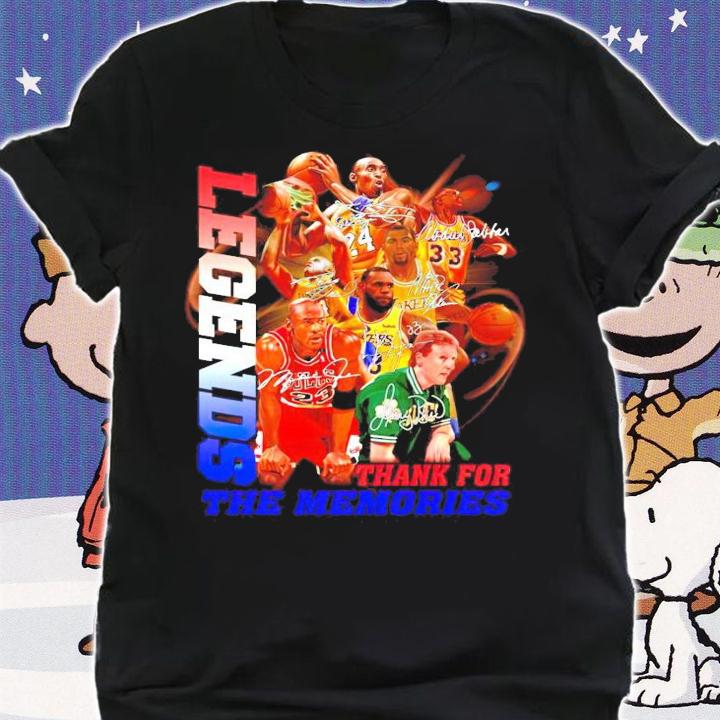 Legends basketball thank you the memories signature shirt shirt