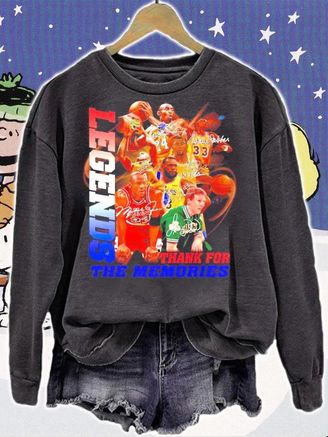 Legends basketball thank you the memories signature shirt sweatshirt