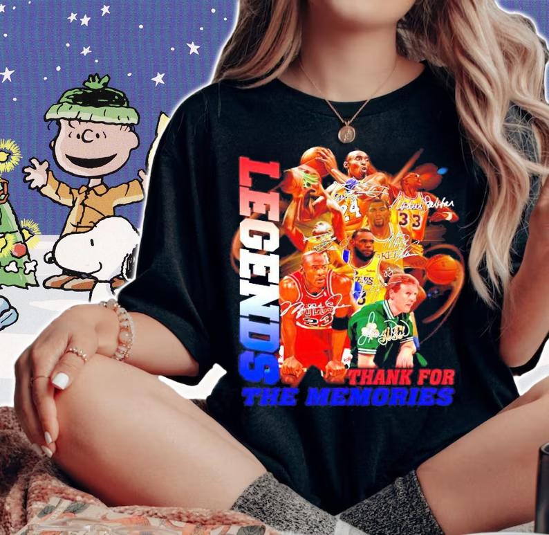 Legends basketball thank you the memories signature shirt woman shirt