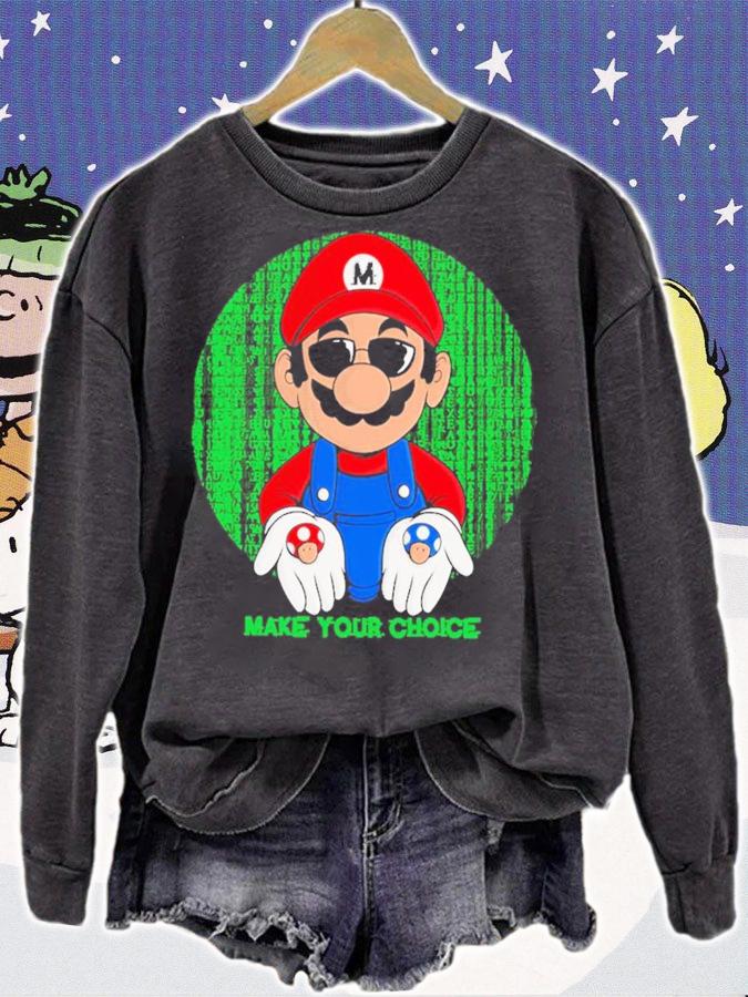 Make Your Choice Mario shirt sweatshirt
